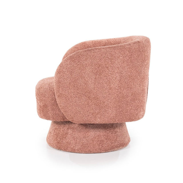 Drehbarer Loungesessel Balou Bouclé Terrakotta - By Boo - DesignWe.Love