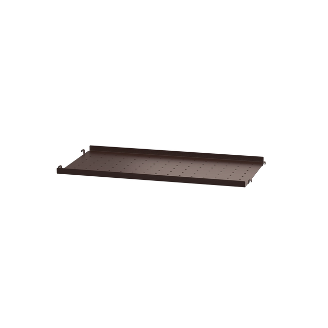 String Metallboden niedrige Kante 58×30cm Dunkelbraun – Regalboden aus Metall für das String Regal