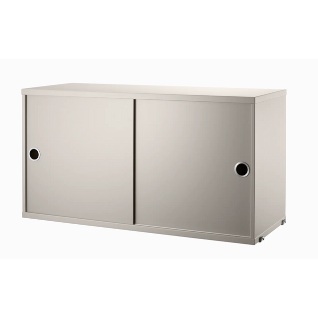 String Schrank mit Schiebetüren 78×30cm Beige – Hängeschrank für das String Regal