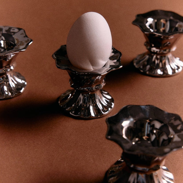 Eierbecher 4er - Set Chrome Egg Cups New Classics - HK Living - DesignWe.Love
