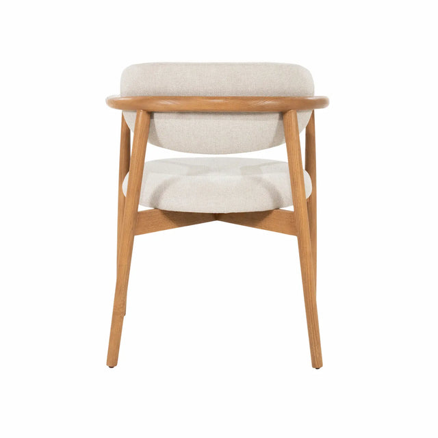 Esszimmerstuhl Roy Polsterstuhl Esche in Beige Dune von Eleonora Rückansicht