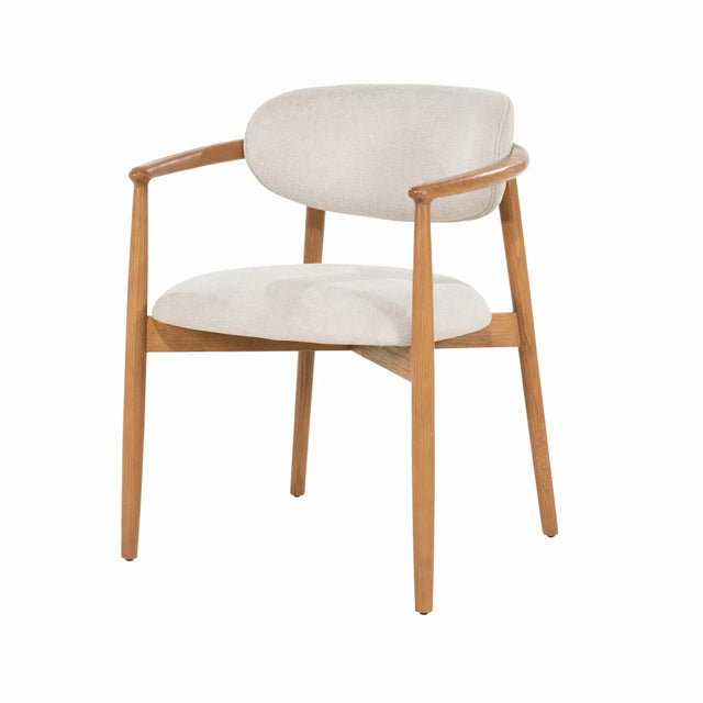 Esszimmerstuhl Roy Polsterstuhl Esche in Beige Dune von Eleonora