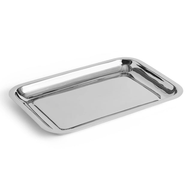 HAY Essential Steel Tablett rechteckig aus poliertem Edelstahl, Freisteller