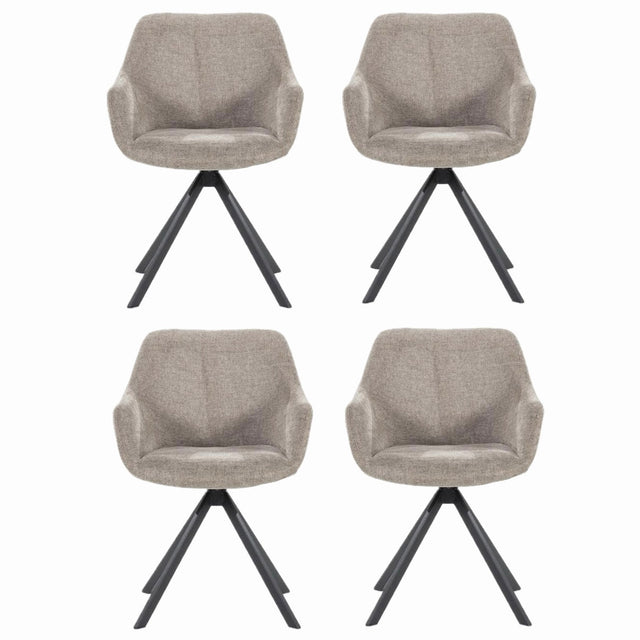 Esszimmerstuehle 4er Set Mamé in Houston Braun - Eleonora - DesignWe.Love