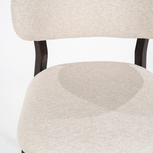 Esszimmerstühle 4er Set Mikky Eiche Geräuchert/Beige Polster - Eleonora - DesignWe.Love