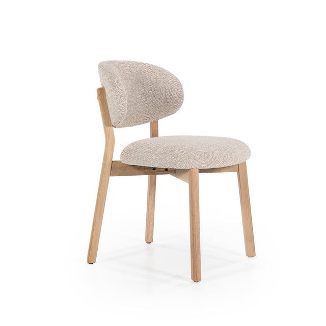 Esszimmerstuehle 4er Set Mikky Taupe Polster - Eleonora - DesignWe.Love