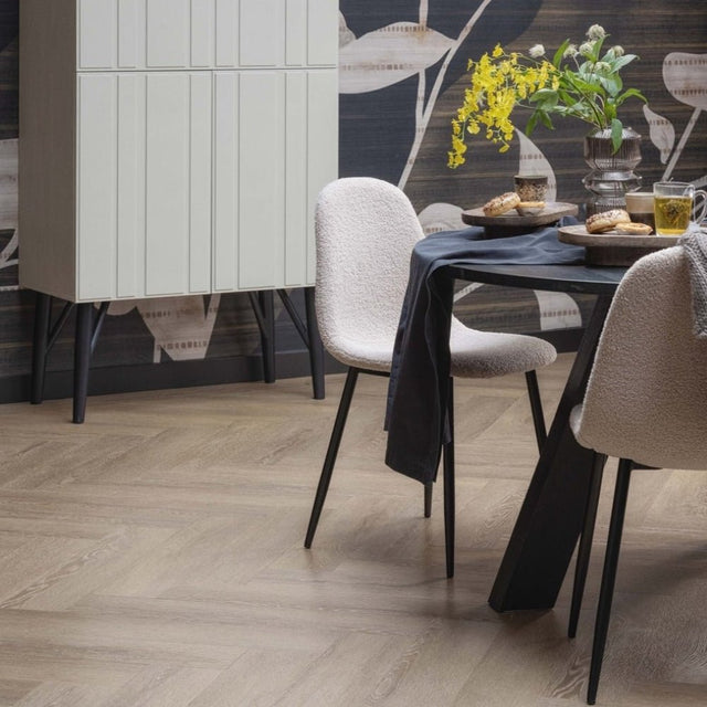 Esszimmerstuhl Marije Teddy Taupe (2er Set) - WOOOD - DesignWe.Love