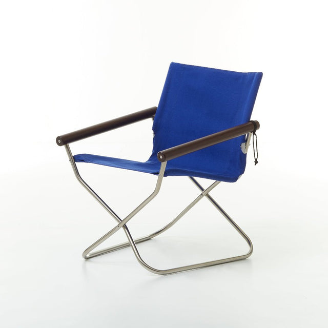 Nychair X 80 Faltstuhl Blau Dunkelbraun – designwe.love