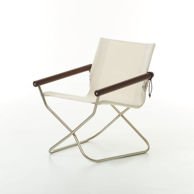 Nychair X 80 Faltstuhl Weiß Dunkelbraun – designwe.love