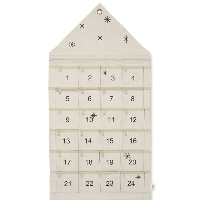 ferm LIVING Adventskalender zum Befüllen Sand – wiederverwendbarer Stoff-Adventskalender
