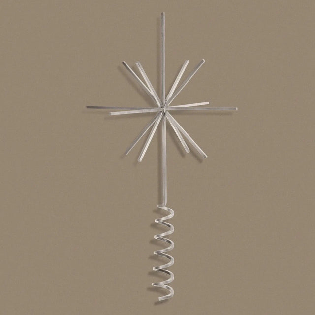 ferm LIVING Christbaumspitze Silber – moderne Weihnachtsbaumspitze aus versilbertem Messing