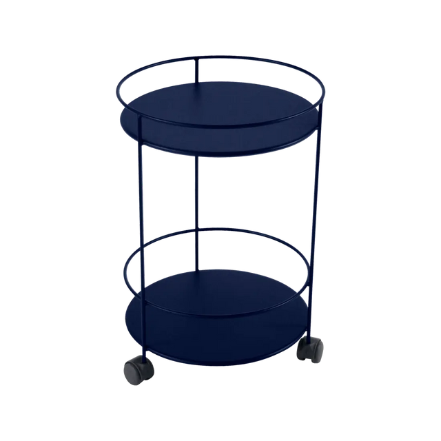 Fermob Guinguette Servierwagen Abyssblau mit zwei Platten und Rollen - Fermob