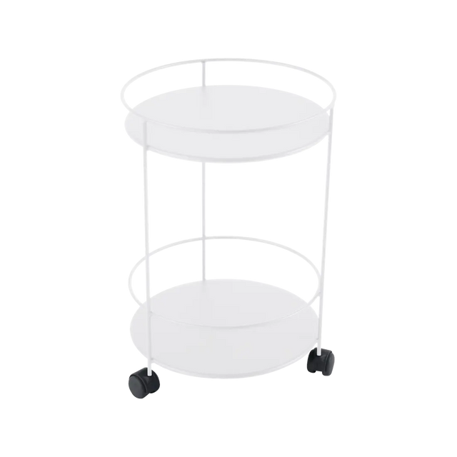 Fermob Guinguette Servierwagen Baumwollweiss mit zwei Platten und Rollen - Fermob