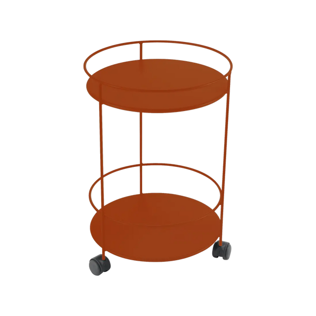 Fermob Guinguette Servierwagen Kandierte Orange mit zwei Platten und Rollen - Fermob