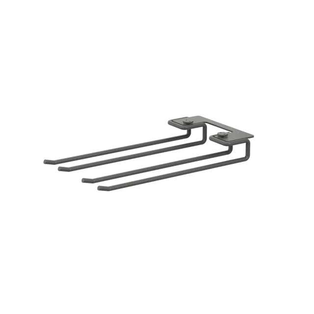 Gläserschienen 20cm Dunkelgrau – String Furniture Regalsystem (2er Set)
