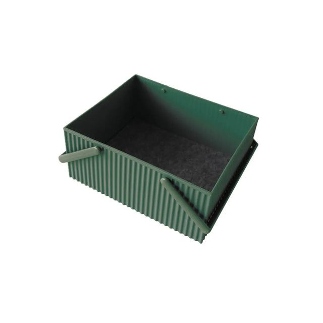Hachiman Omnioffre Aufbewahrungsbox L – stapelbare Elastomer-Box in 3 Größen, Farbe BakedGreen