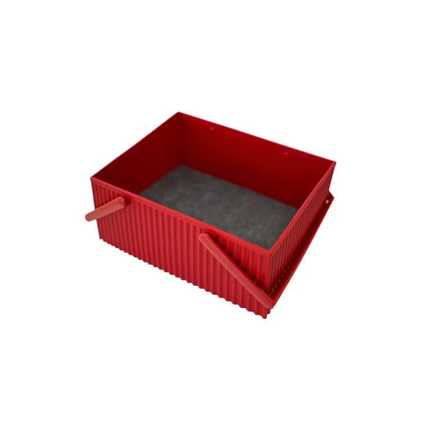 Hachiman Omnioffre Aufbewahrungsbox L – stapelbare Elastomer-Box in 3 Größen, Farbe Rot