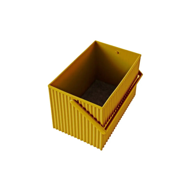 Hachiman Omnioffre Aufbewahrungsbox M– stapelbare Elastomer-Box, Farbe Senfgelb