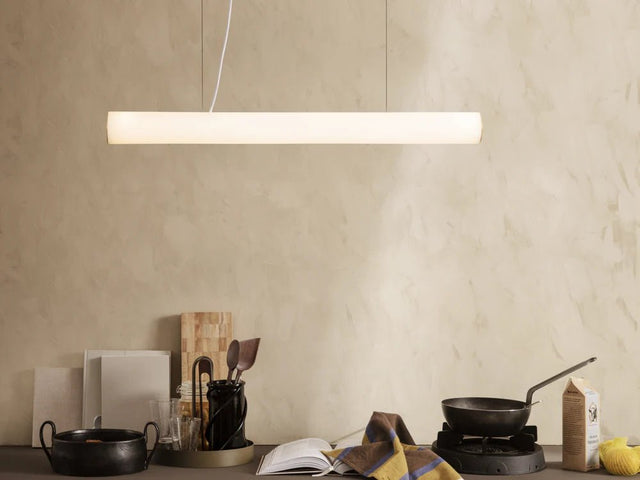 Hängeleuchte Vuelta Weiß 100cm Messing - ferm LIVING - DesignWe.Love