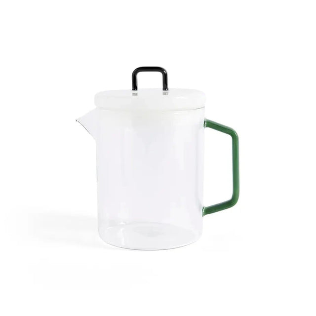 HAY Brew Pot Teekanne aus Glas – 1 Liter, Jade/Weiß