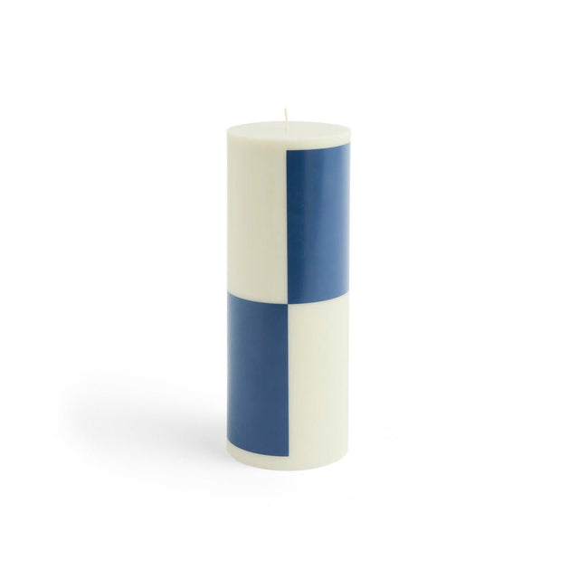 Column Candle Stumpenkerze Large Milky Green Dunkelblau - HAY