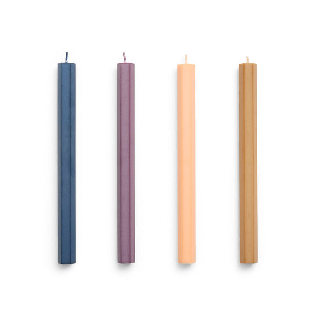 Hexagon Candle 4er-Set Stabkerzen Dark