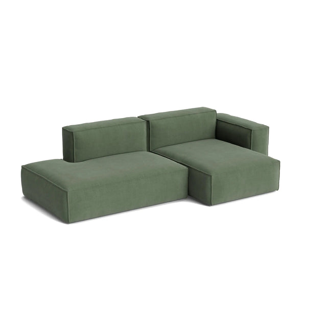 HAY Mags Soft 2,5-Sitzer Sofa mit abnehmbarem Bezug, Kombination 3 rechts, Bezug Linara 100