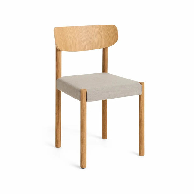 HAY Pack Chair 11 gepolsterter Trattoria-Stuhl, Oiled Oak Eiche, Rücken Oak Veneer, Bezug Remix 126