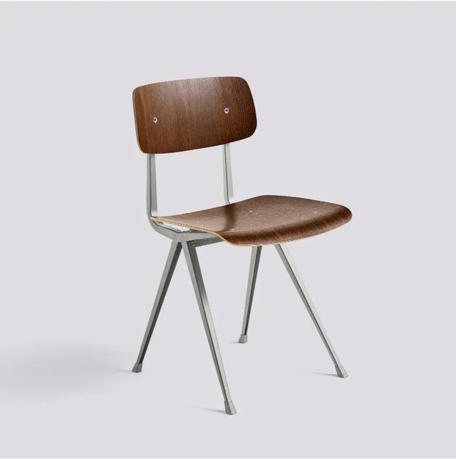 HAY Result Chair Eiche geräuchert, Gestell Stahl beige