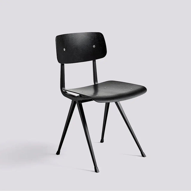 HAY Result Chair Eiche schwarz lackiert, Gestell Stahl schwarz
