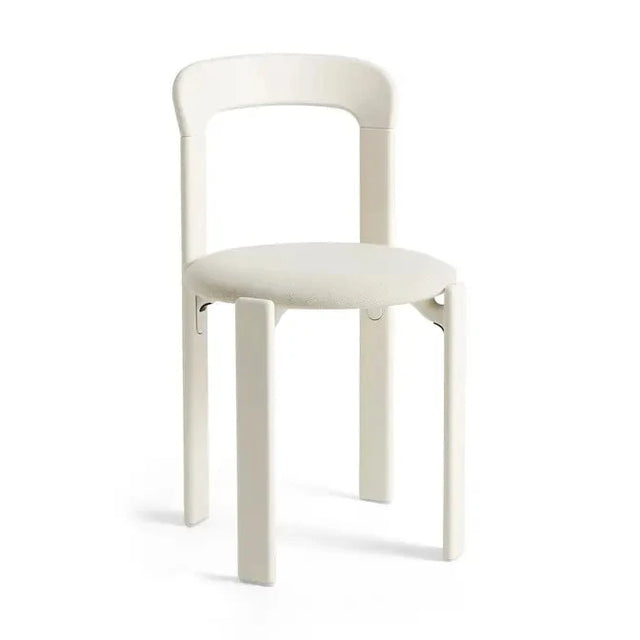 HAY Rey Chair Stuhl Cream White mit gepolsterter Sitzfläche
