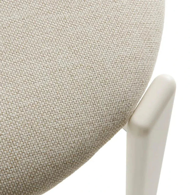 HAY Rey Chair Stuhl Cream White mit gepolsterter Sitzfläche Sicht von Oben