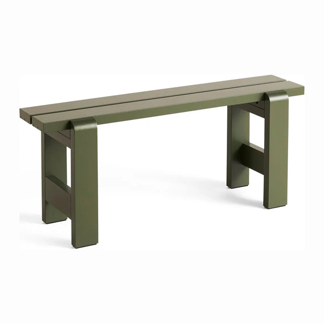 HAY Weekday Bench Outdoor Holzbank Olive, 111 cm