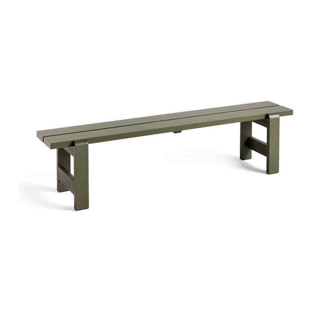 HAY Weekday Bench Outdoor Holzbank Olive, 190 cm
