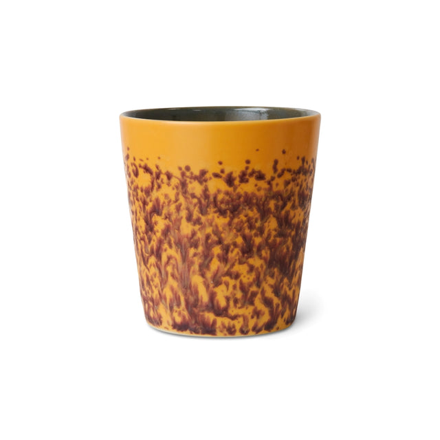 HK Living Kaffeebecher 70s Ceramics – Stoneware Tumbler 230 ml, handglasiert, reaktive Glasur, Farbwelt Bay