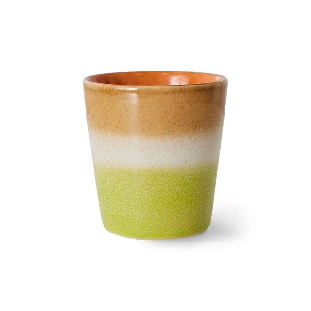HK Living Kaffeebecher 70s Ceramics – Stoneware Tumbler 230 ml, handglasiert, reaktive Glasur, Farbwelt Eclipse