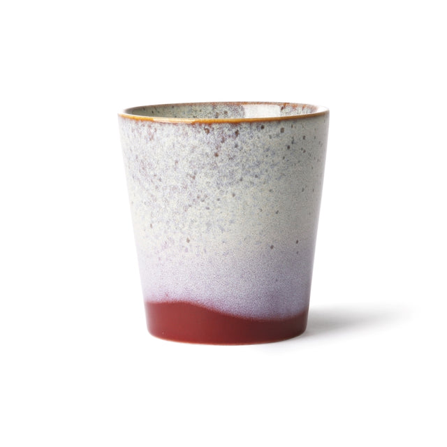 HK Living Kaffeebecher 70s Ceramics – Stoneware Tumbler 230 ml, handglasiert, reaktive Glasur, Farbwelt Frost