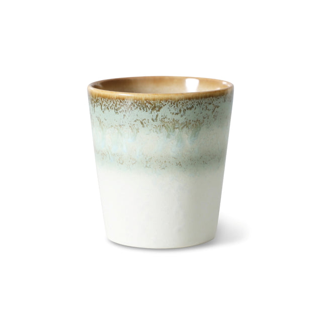 HK Living Kaffeebecher 70s Ceramics – Stoneware Tumbler 230 ml, handglasiert, reaktive Glasur, Farbwelt Petal