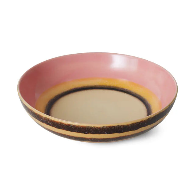 HK Living Salatschüssel XXL Serene 70s Ceramics – Schüssel aus Keramik Seitenansicht