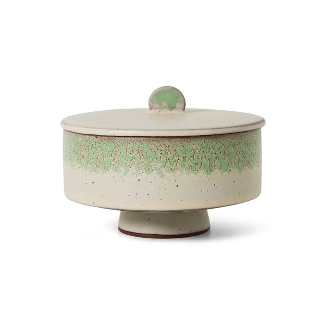 HKliving 70s Ceramics Bonbon Schale Keramik Slush mit Deckel - HKliving