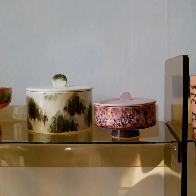 HKliving 70s Ceramics Keksdose Tide im Regal aus Aufgewahrungslösung - HKliving