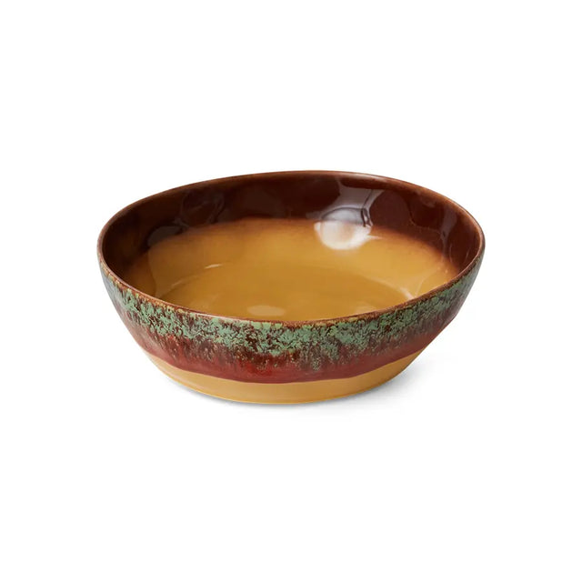 HKliving Pastateller Cove – Einzelaufnahme der Pasta Bowl mit reaktivenr Verlaufsglasur