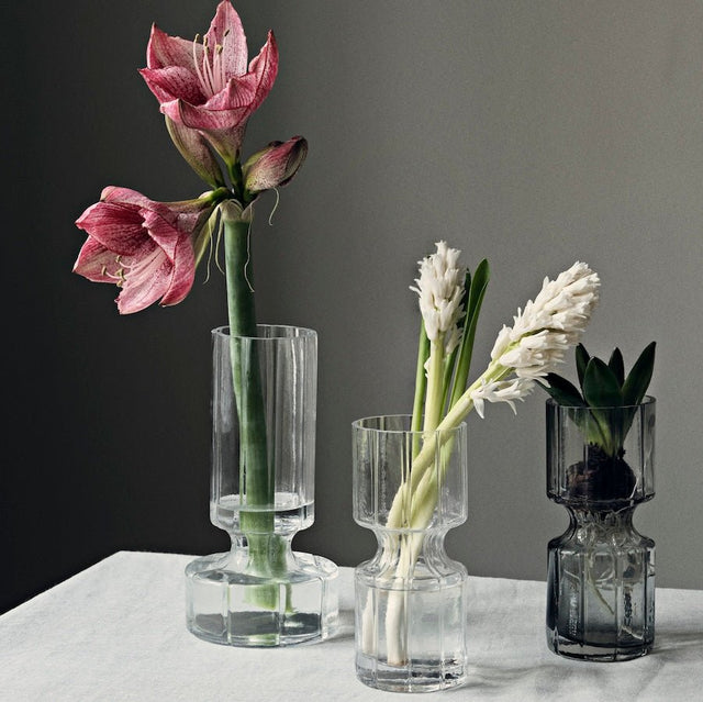 Hyazinthen Vase Indian Tan Glas H25 - Broste Copenhagen - DesignWe.Love