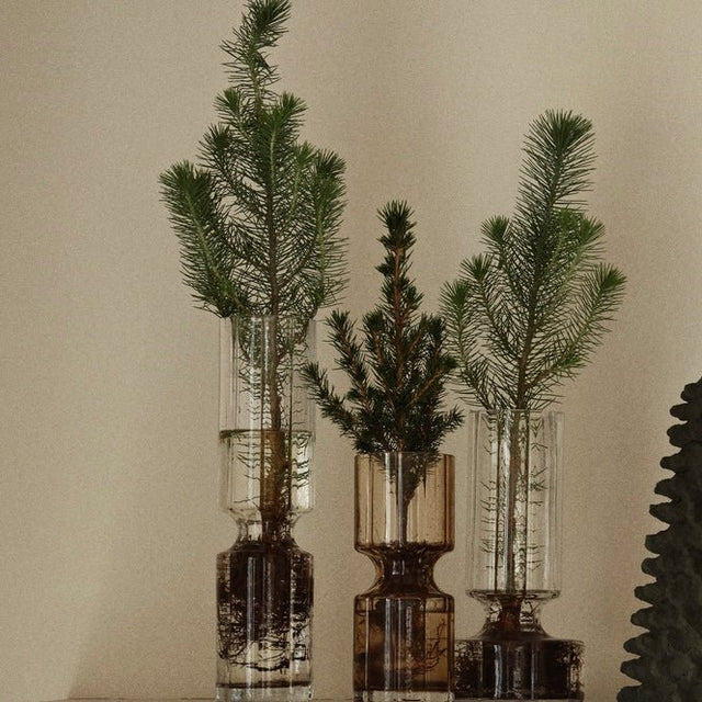 Hyazinthen Vase Indian Tan Glas H25 - Broste Copenhagen - DesignWe.Love
