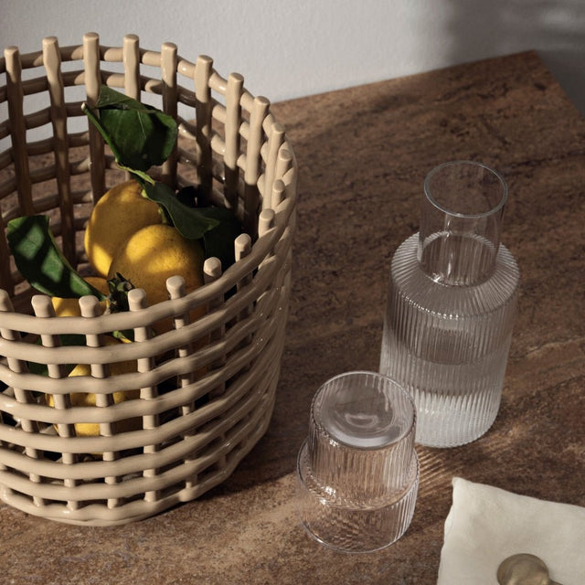 Karaffe und Glas im Set Ripple - ferm LIVING - DesignWe.Love