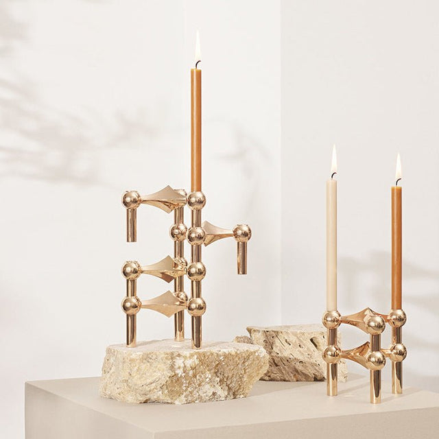 Kerzen im 12er Set Ø 1,3 cm - Stoff Nagel - DesignWe.Love