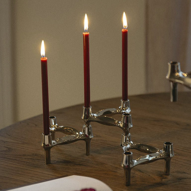 Kerzen im 12er Set Ø 1,3 cm - Stoff Nagel - DesignWe.Love
