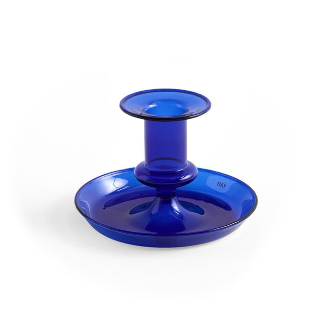 Kerzenhalter Flare Dark Blue H 7,5 cm - HAY - DesignWe.Love