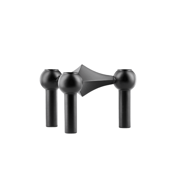 Kerzenhalter Schwarz - Stoff Nagel