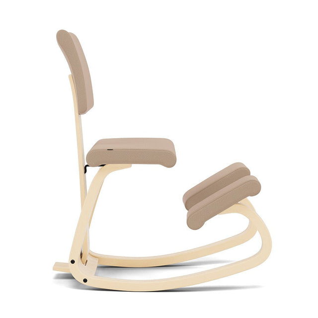Kniestuhl mit Rückenlehne Variable Plus (Natur/Beige) - Varier Furniture - DesignWe.Love